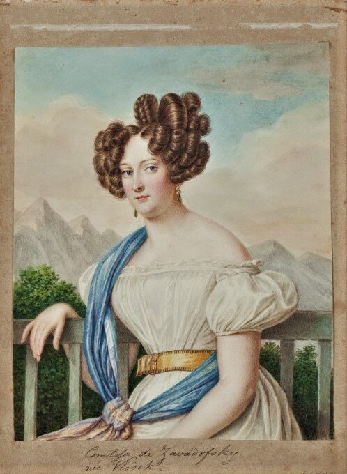 ЕЛЕНА ЗАВАДОВСКАЯ. РИСУНОК Б. СИРБИ. 1820–30-Е. МУЗЕЙ ХИЛЛВУД