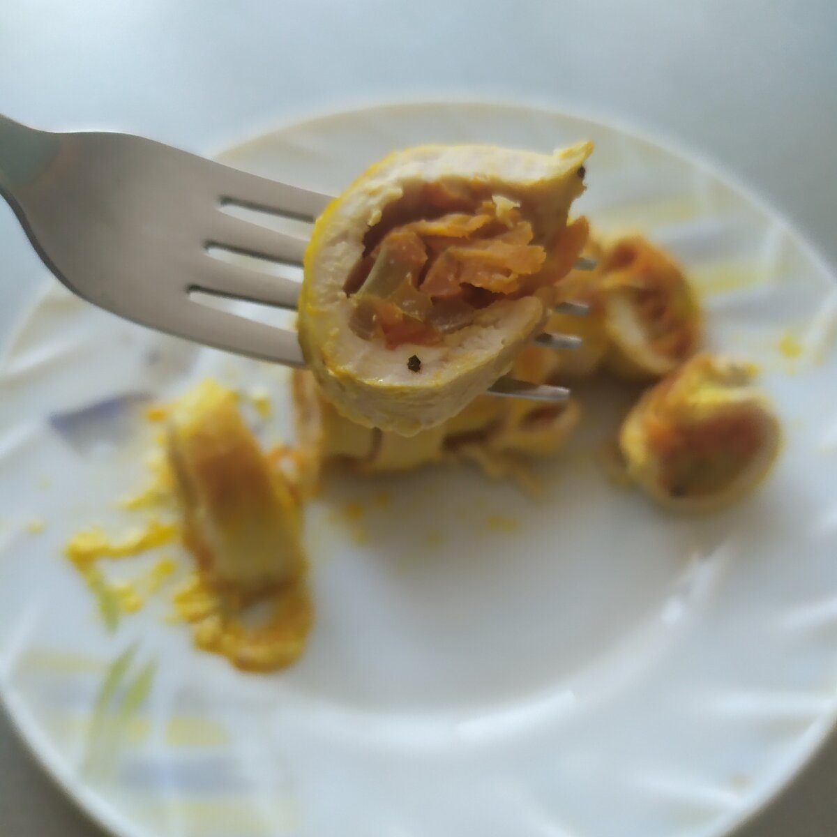 С начинкой из моркови , лука и перца