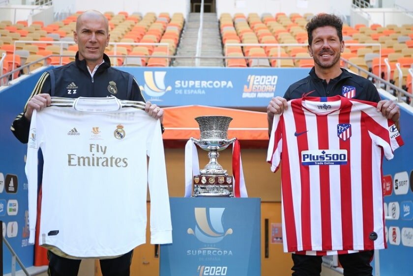 Зинидин Зидан и Диего Симеоне в борьбе за Суперкубок Испании