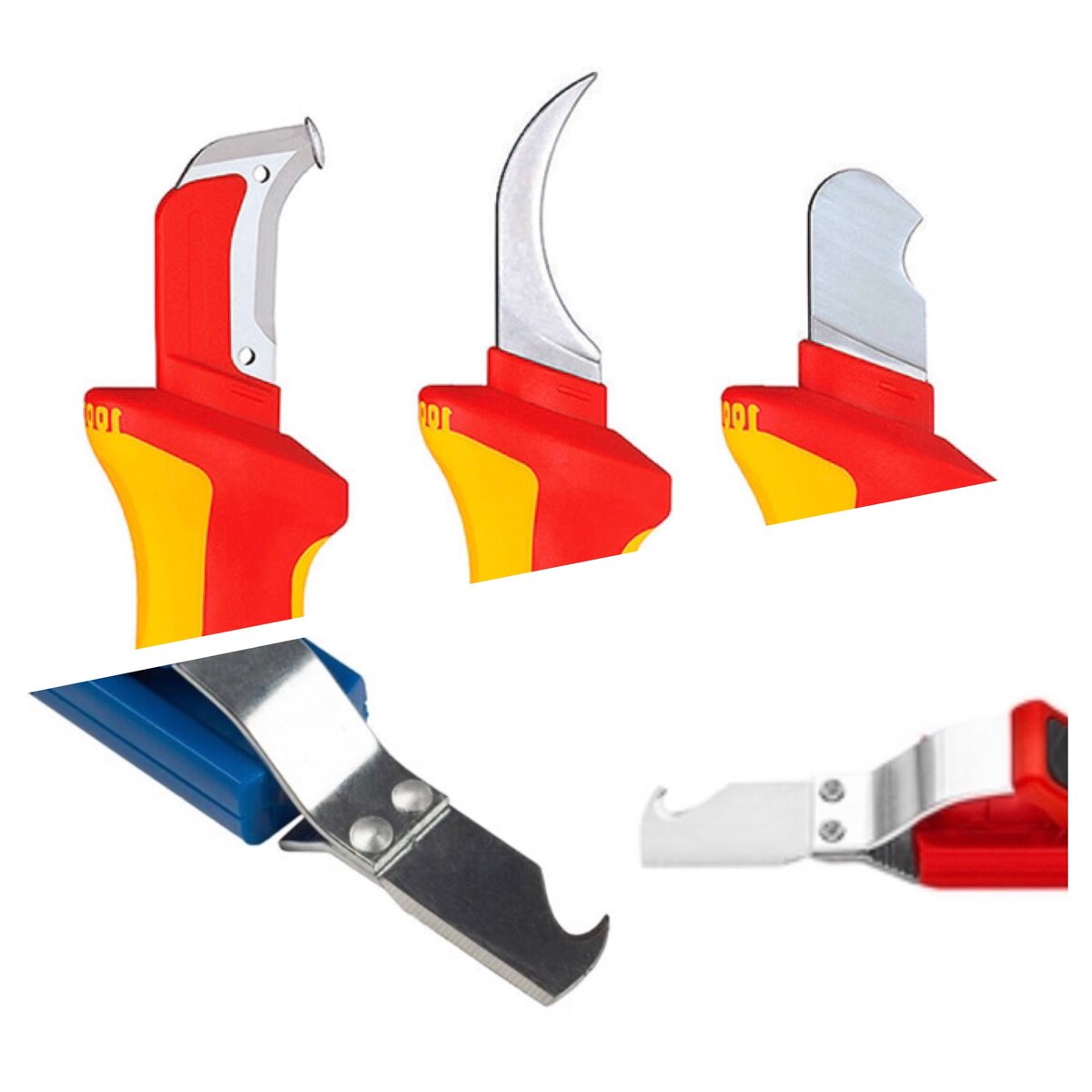 Как видно на фото - ничего хитрого в типах лезвий нет, за исключением лезвия с пяткой в левом верхнем кглу.