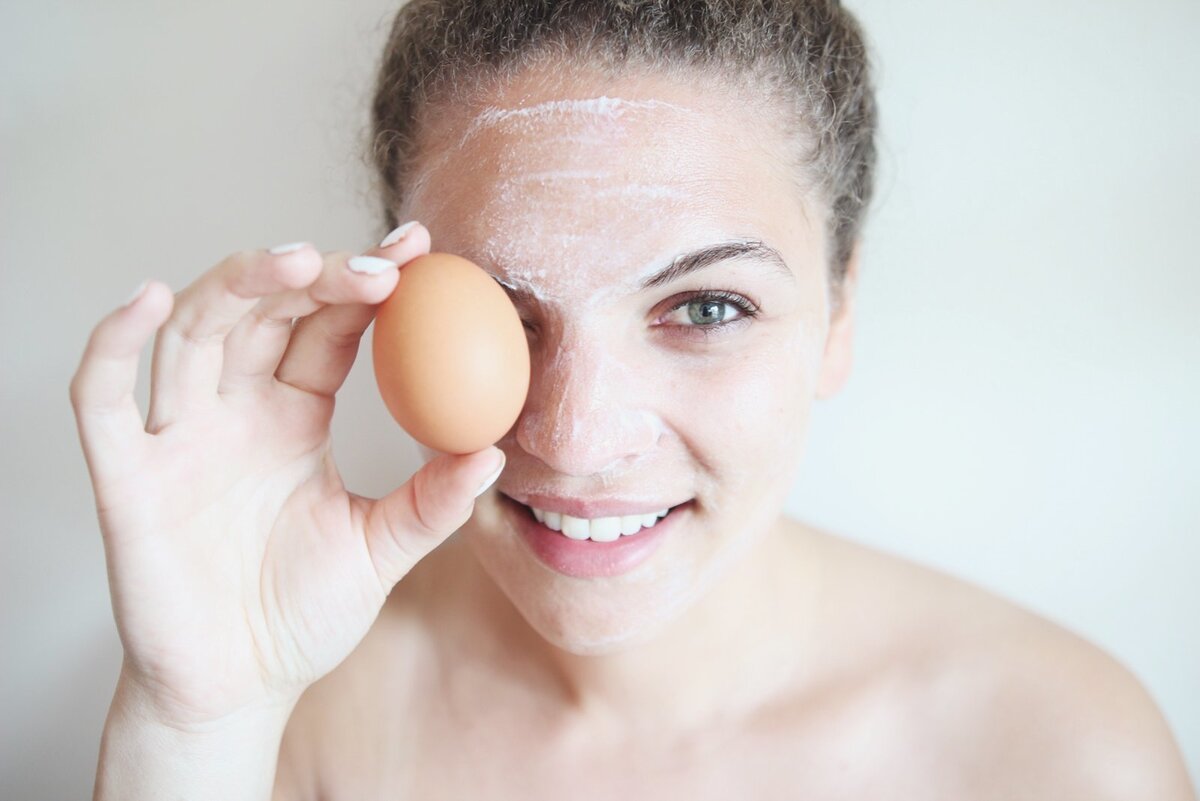 Тканевая маска для лица с яичным белком COS.W My Real Skin Egg White Facial Mask