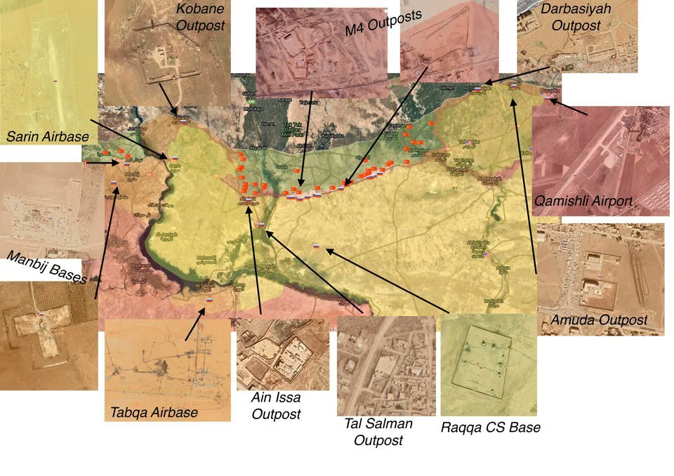 Российские и турецкие посты на севере Сирии
