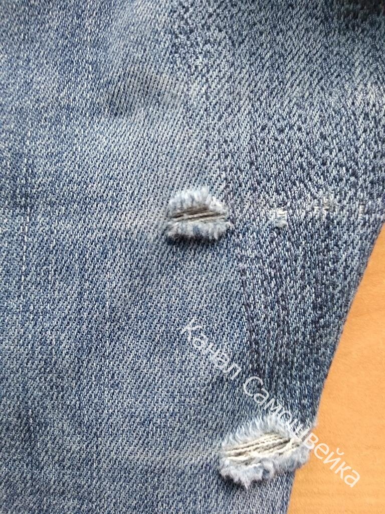 Как зашить порванные джинсы