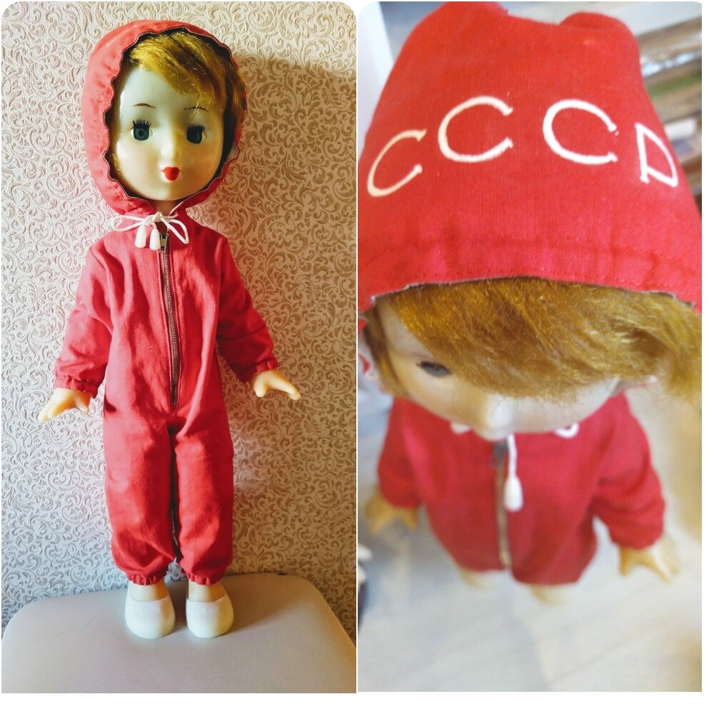 Кукла Саша (Юля) - космонавт Свердловской фабрики игрушек, 1970-е гг. Из коллекции авторов. 