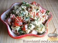  колбаса копченая, сыр твёрдый, яйца отварные, кукуруза, чеснок, майонез Салат "Весенний бриз"