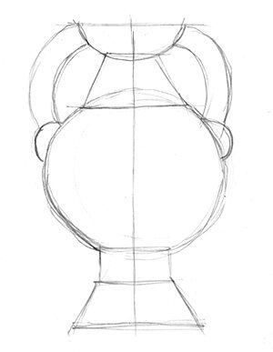 Придуманный силуэт вазы