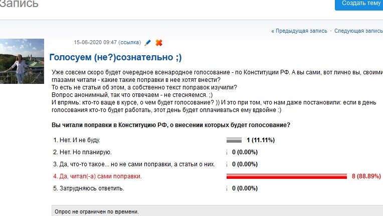 Скрин опроса в философском сообществе, где любят политические темы. При интенсивном комментировании собственно на опрос ответили всего... 9 человек
