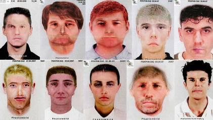 Фотороботы Фантома (изображения искажены по настоянию прокурора). Фото: swp.de.