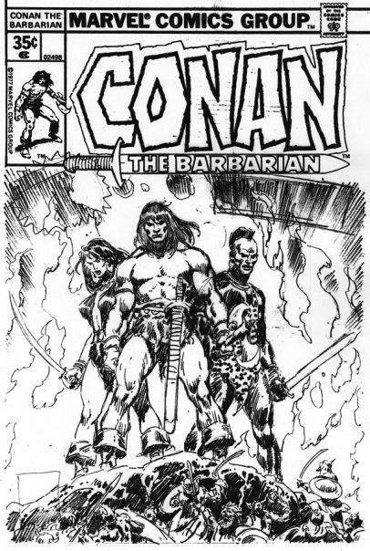 Слева направо: пиратка Белит, Конан-варвар и принц Зула.