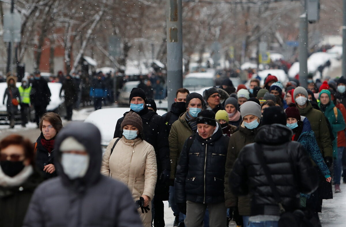 Протест в поддержку Навального 31 января