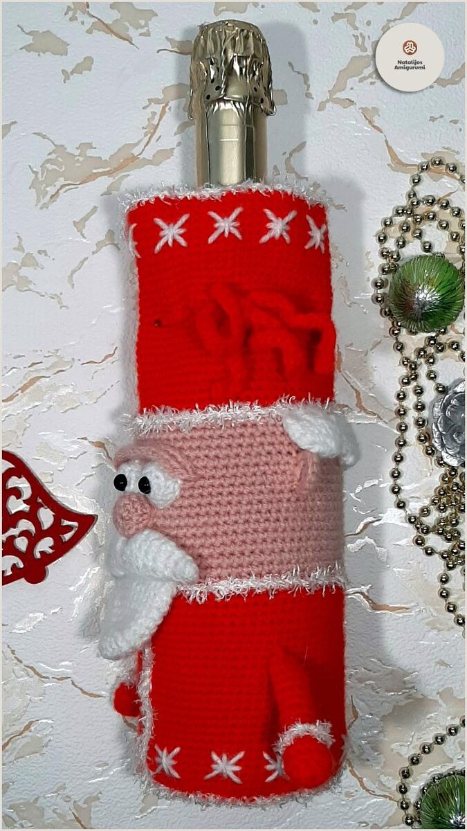 Дед мороз из шампанского. Подарок на НГ. DIY Champagne Santa Claus