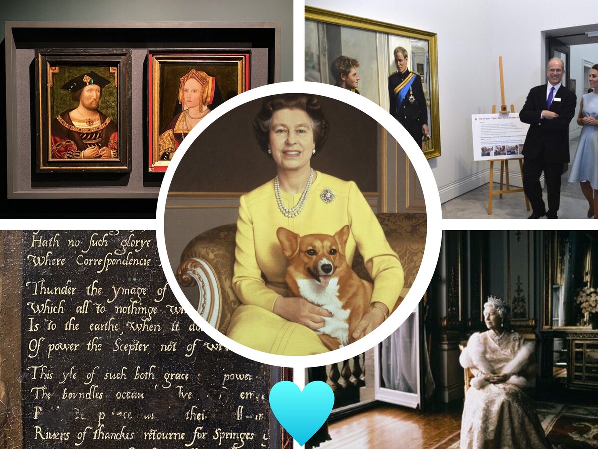 фрагменты экспозиции « От Тюдоров к Виндзорам»  в Национальной портретной галерее Лондона - фотоколлаж автора 