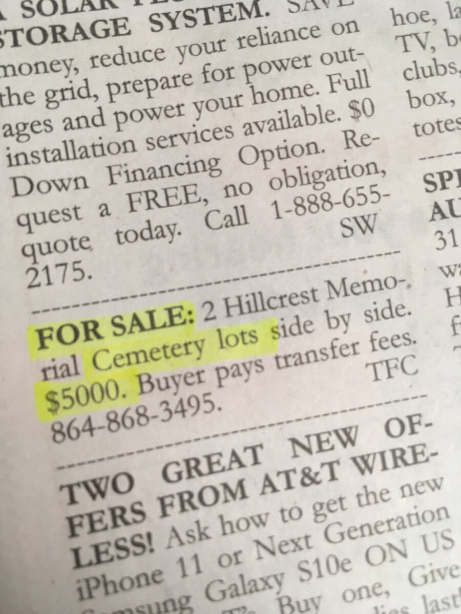 $5000 за два участка. Покупатель сам должен оформлять все документы. Фото автора. 