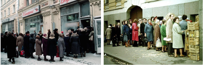Очереди в СССР. Фото из интернета.