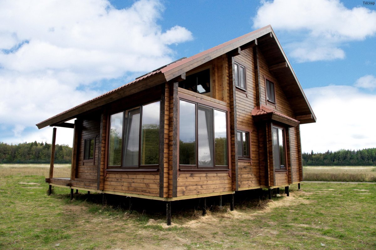 Подъем дома на винтовых сваях