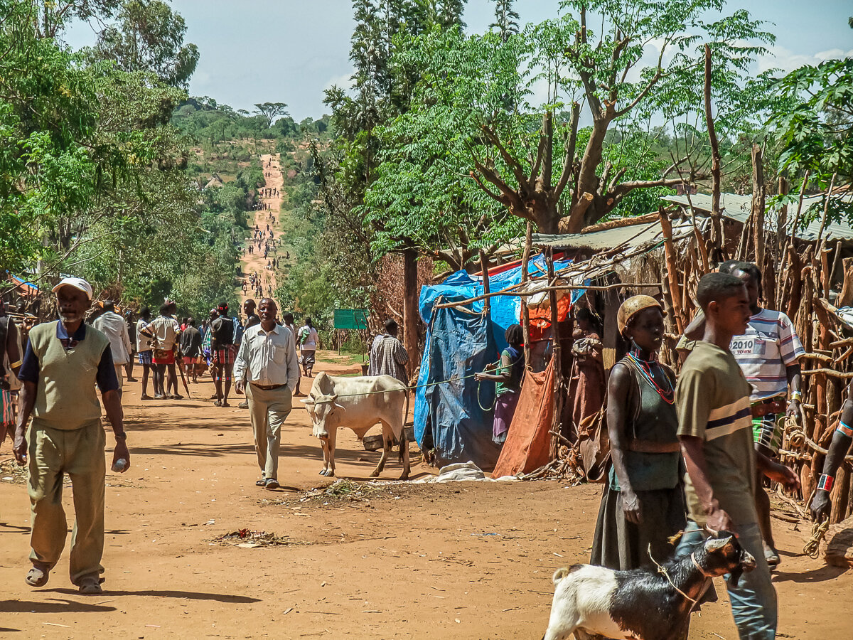 Местный рынок в Эфиопии