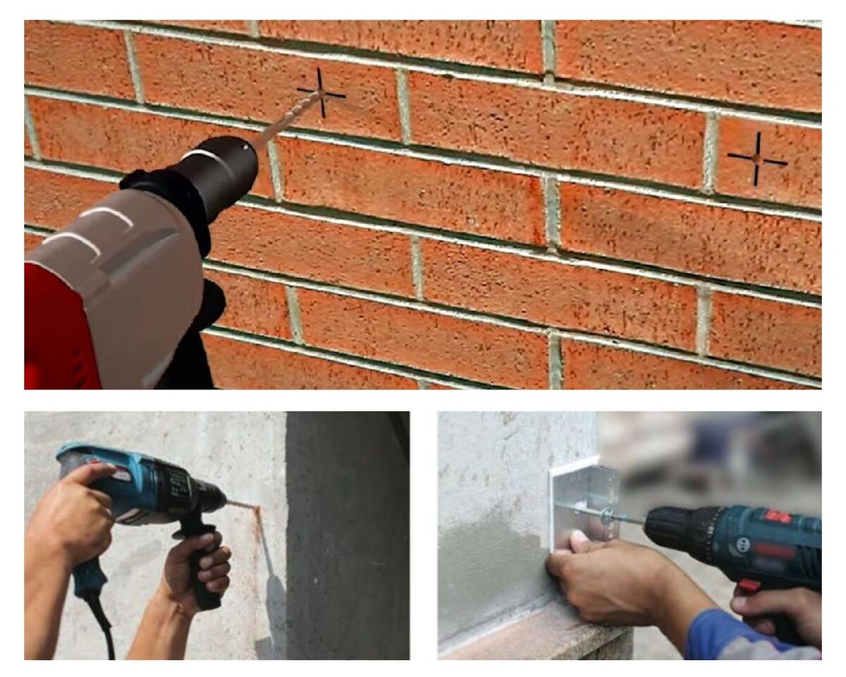 Чтобы правильно установить кронштейны, нужно сделать разметку стен