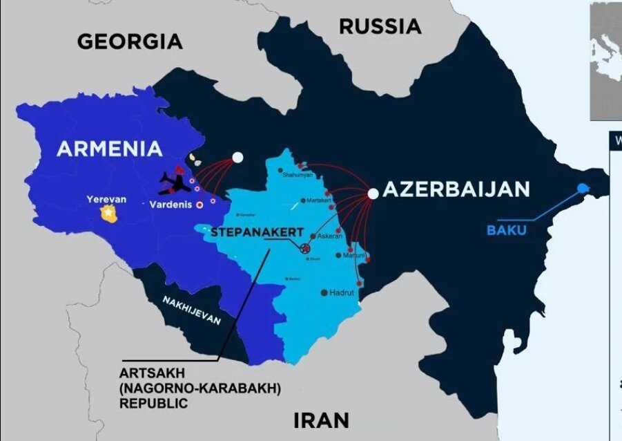 Где арцах. Арцах Нагорный Карабах карта Армении. Нагорный Карабах на карте Армении и Азербайджана. Политическая карта Азербайджана Нагорный Карабах.