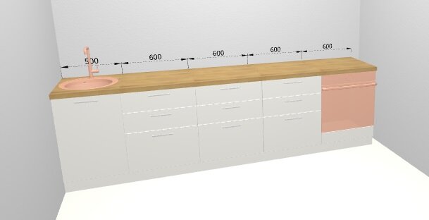 Кухня с секциями с тремя ящиками. 40 450 рублей