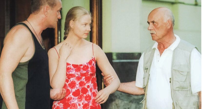 Светлана Ходченкова и Станислав Говорухин на съемках фильма "Благословите женщину"