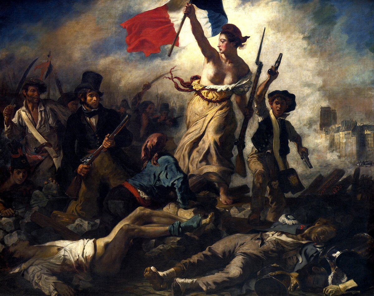 La Liberté guidant le peuple / "Свобода, ведущая народ" (также "Свобода на баррикадах"), Эжен Делакруа