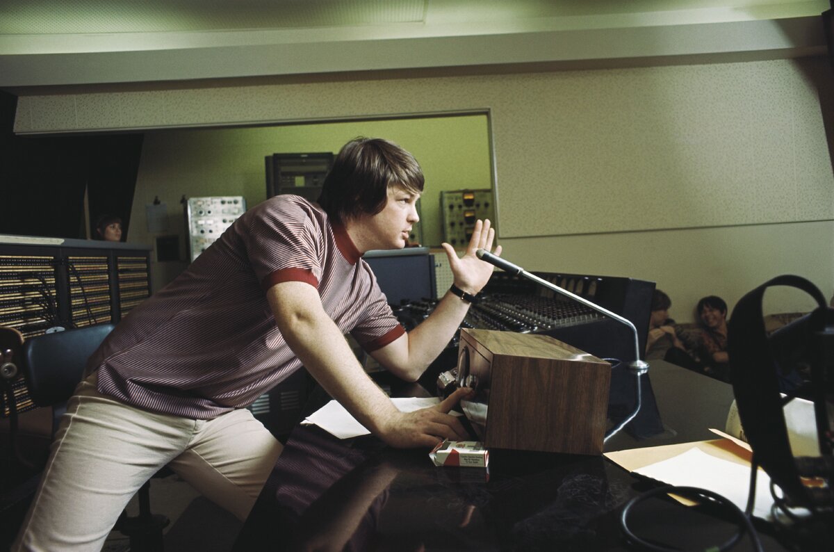 Брайан Уилсон во время записи "Pet Sounds"