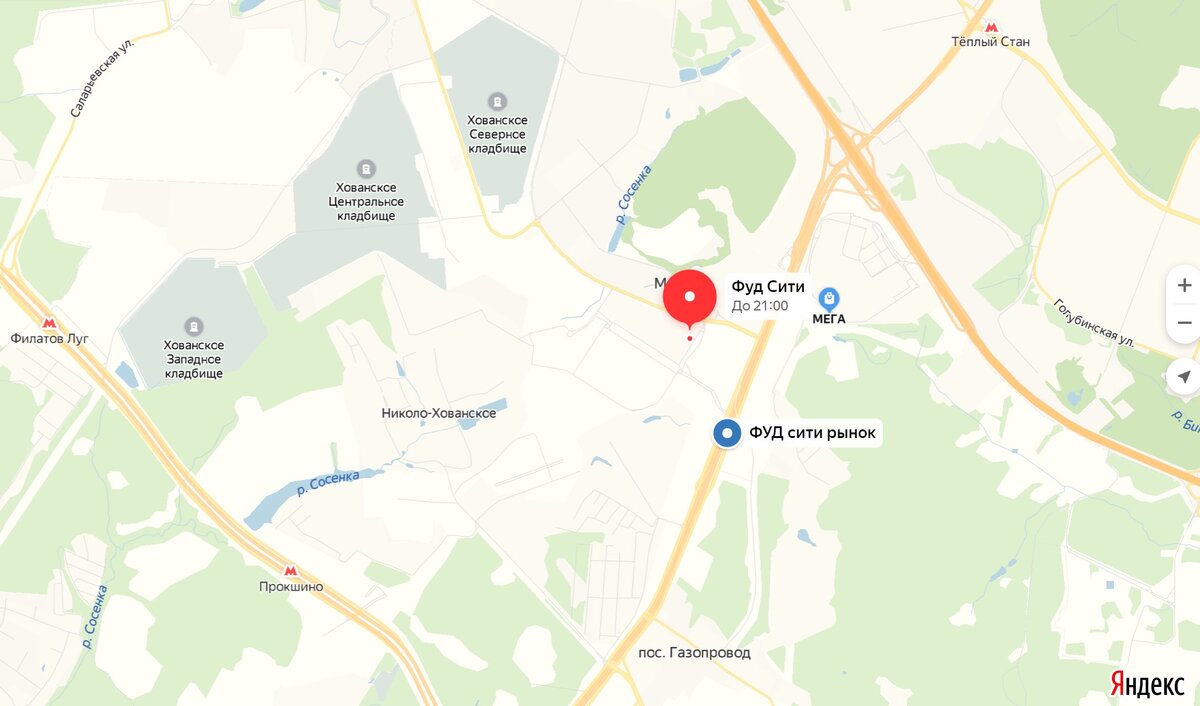 Схема фуд сити на калужском