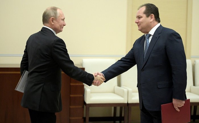  kremlin.ru, В. Путин встретился с врио губернатора ЕАО Р. Гольдштейном