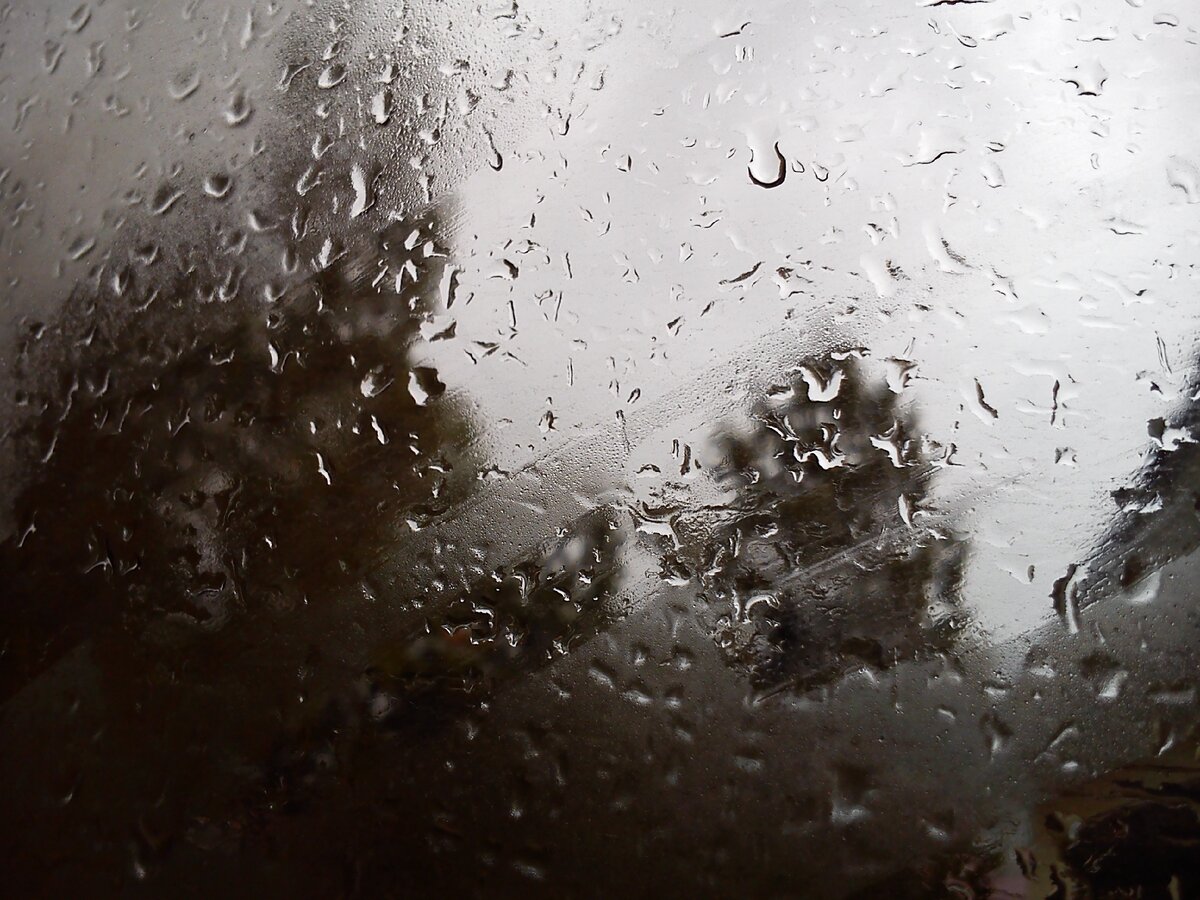 Фото в транспорте перед больницей. Настроение было таким же, как мокрое от дождя стекло....