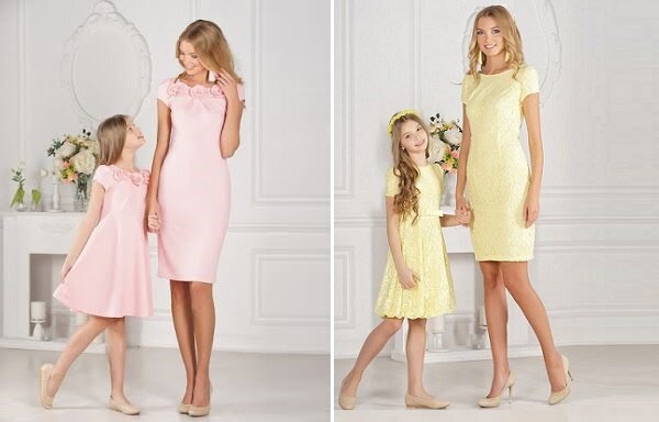 Платья для мамы и дочки в стиле 