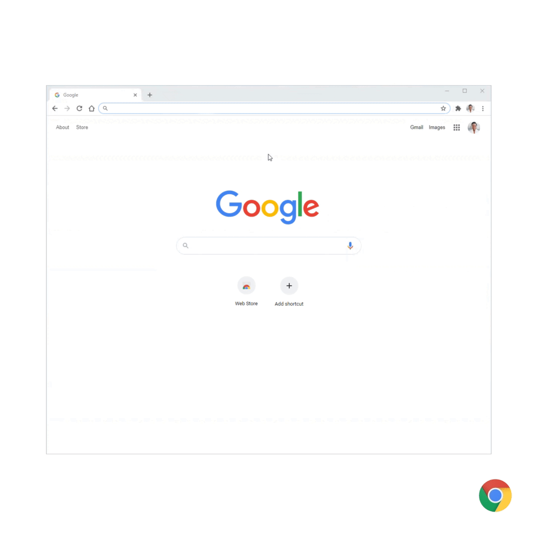 Google Chrome Кнопка расширения