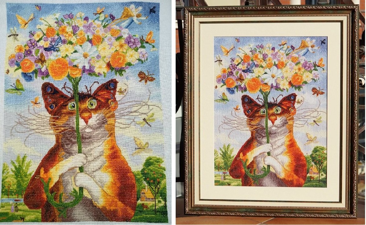 Котик-Хранитель, набор с "Алиэкспресс", фото автора