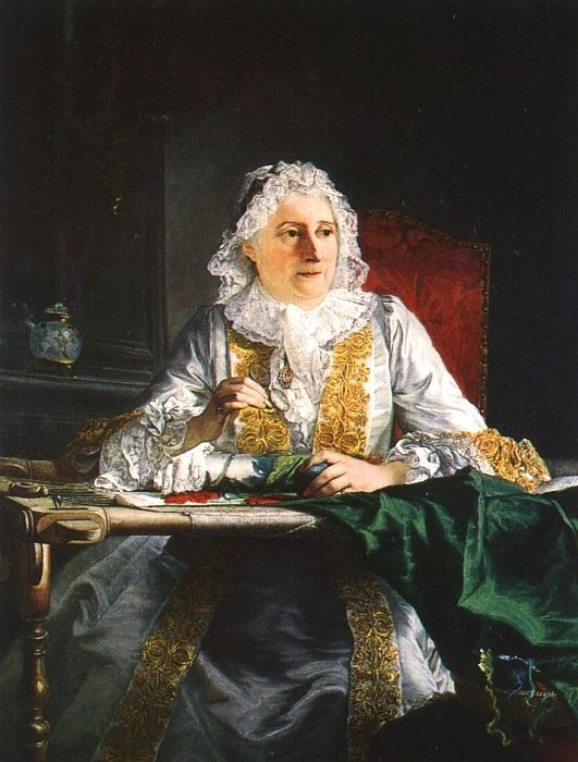 Портрет мадам Крозат. (1741). Автор: Jacques-Andre-Joseph