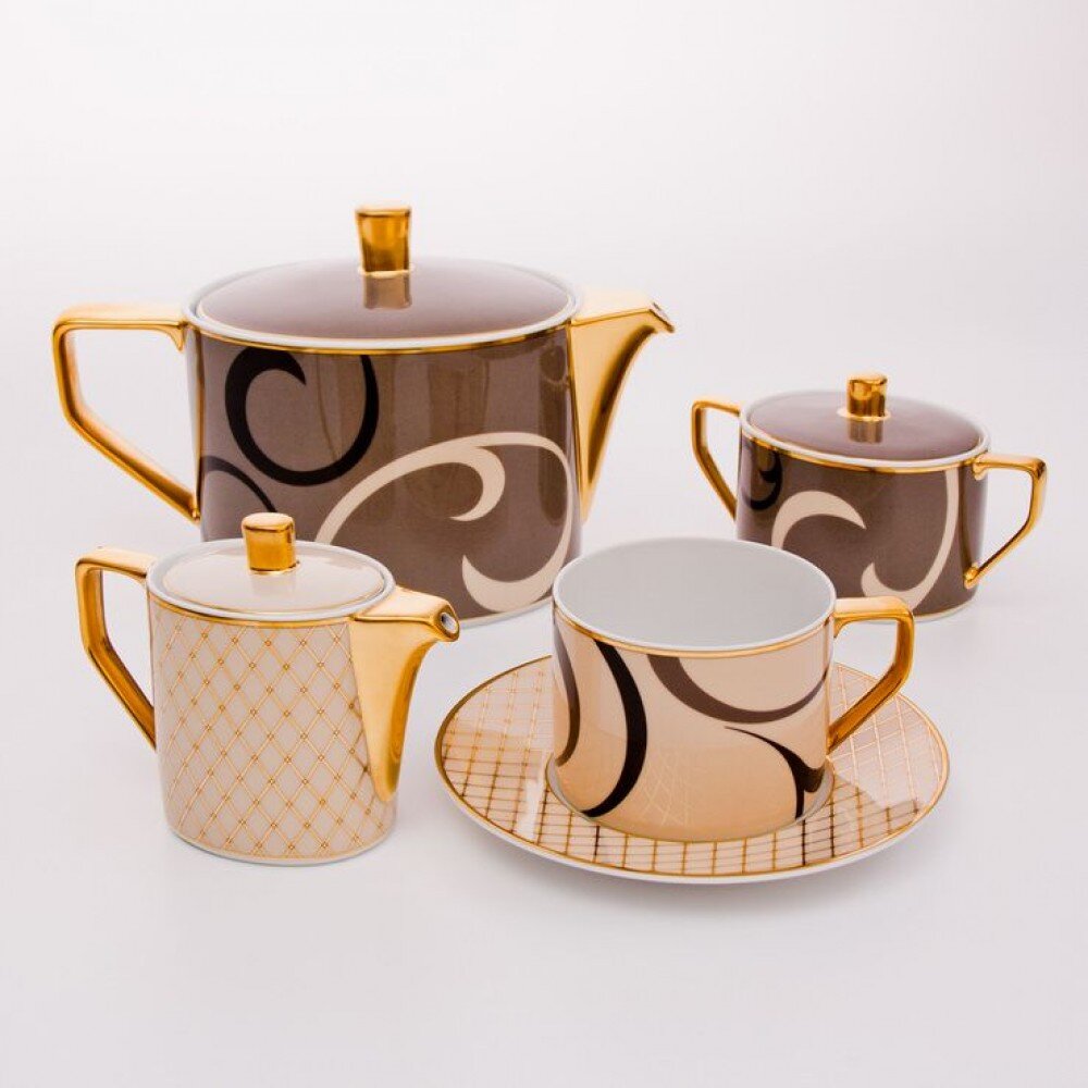 Сервиз чайный 320мл. на 6перс. 15пред. "Шахерезада" от Rosenthal Versace.  Этот столовый атрибут оценит каждая хозяйка.  Для него характерны высокое качество, практичность, стильный дизайн и продолжительный срок службы.  Качество и дизайн Сервиза  чайный 320мл. на 6перс. 15пред. "Шахерезада" понравятся даже требовательным и взыскательным покупателям.