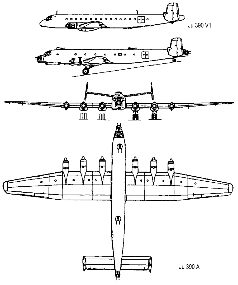 Чертеж Ju-390