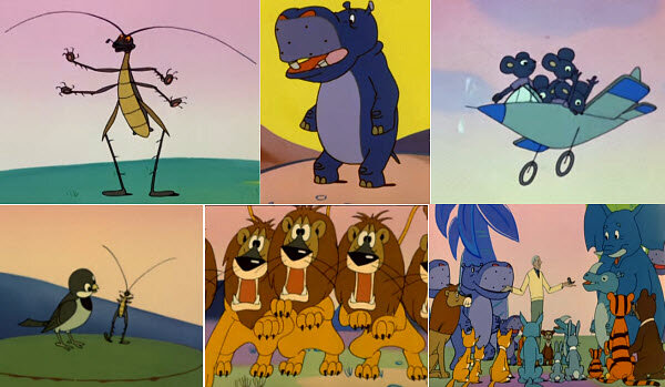 Кадры из мультфильма «Тараканище»