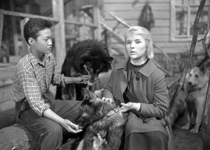 Талас Умурзаков и Галина Польских в фильме "Дикая собака Динго" (1962)