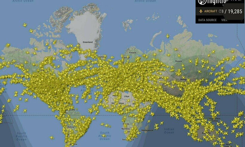 Данные с FlightRadar за 29 июня 2018 г. Источник: https://travelask.ru/blog/posts/29467-skolko-samoletov-nahoditsya-v-nebe-odnovremenno