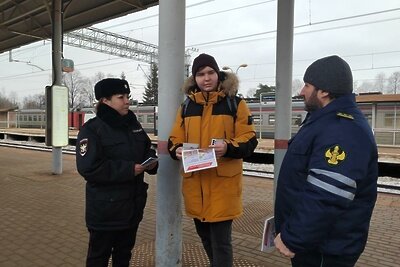    Рейд по предотвращению травматизма на станции ©пресс-служба ГАУ АИС «Подмосковье»