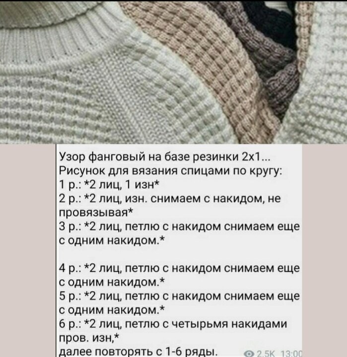 Описание узора 