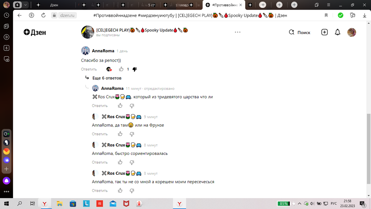  и она пропала! ответа не последовало. кст, последнего коммента на дзене сейчас нет, и не только его, как мне сказали, но пруфа нет, на нет и суда нет.... 