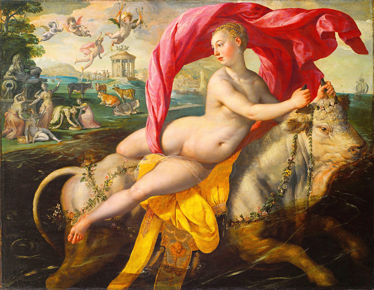 The Rape of Europa. Martin de Vos. 1590 г.