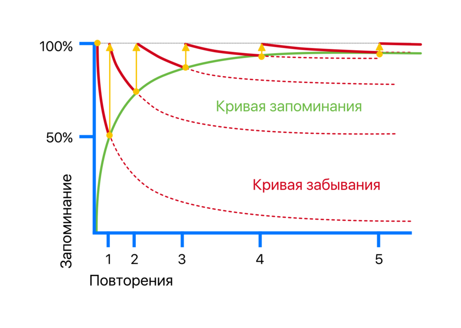 Схема повторения для запоминания