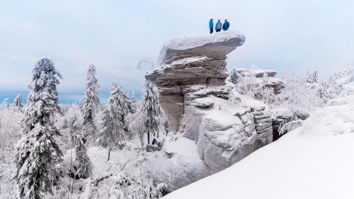 Каменный город пермский край фото зимой Город дьявола в Пермском крае Необъяснимое Невероятное Дзен