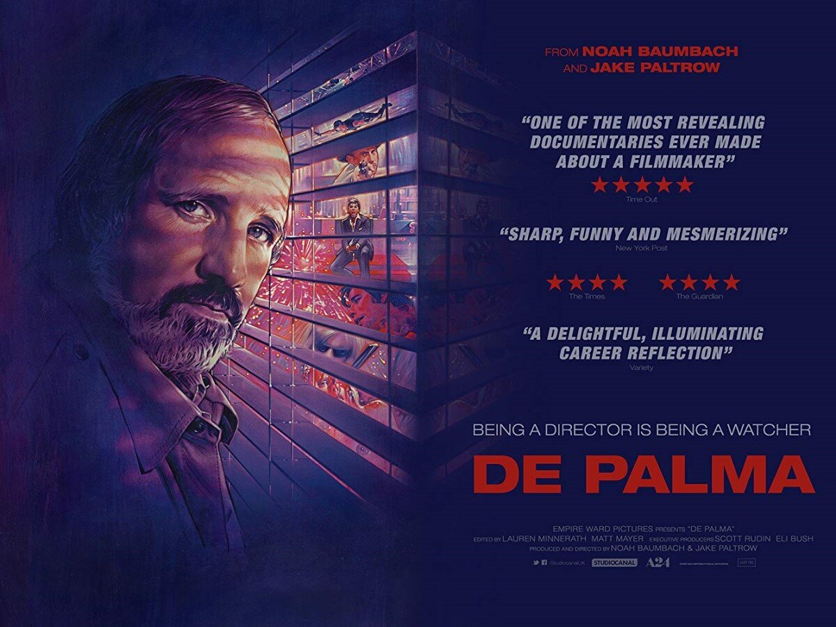 2015, реж. Ной Баумбах, Джейк Пэлтроу  В 2015 году Ноа Баумбах, мастер американского независимого кино, и Джейк Пэлтроу сняли фильм с непритязательным названием «Де Пальма».