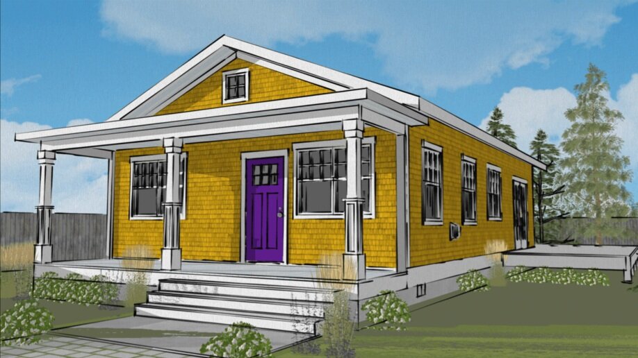 Фасадная часть (взято с американского строительного сервиса Thehousedesigners)