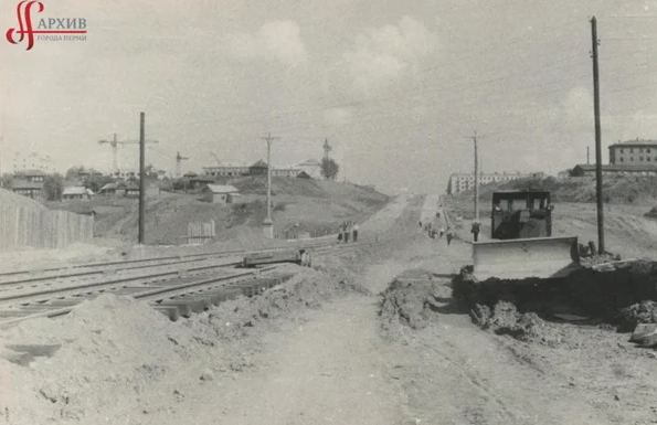 Земельные работы. Начало строительства Северной дамбы. Сентябрь 1959. Источник: pastvu.com