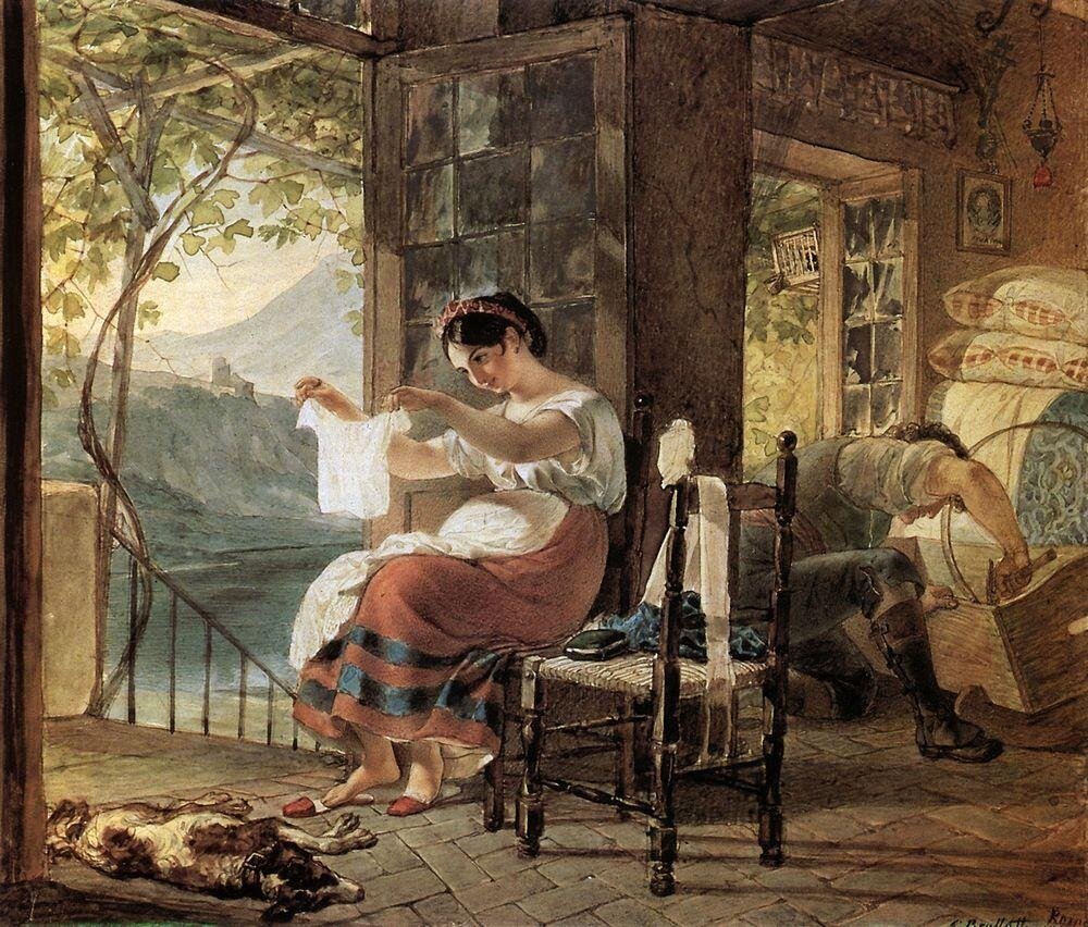 К.П.Брюллов. 1830. Итальянская семья (В ожидании ребенка).