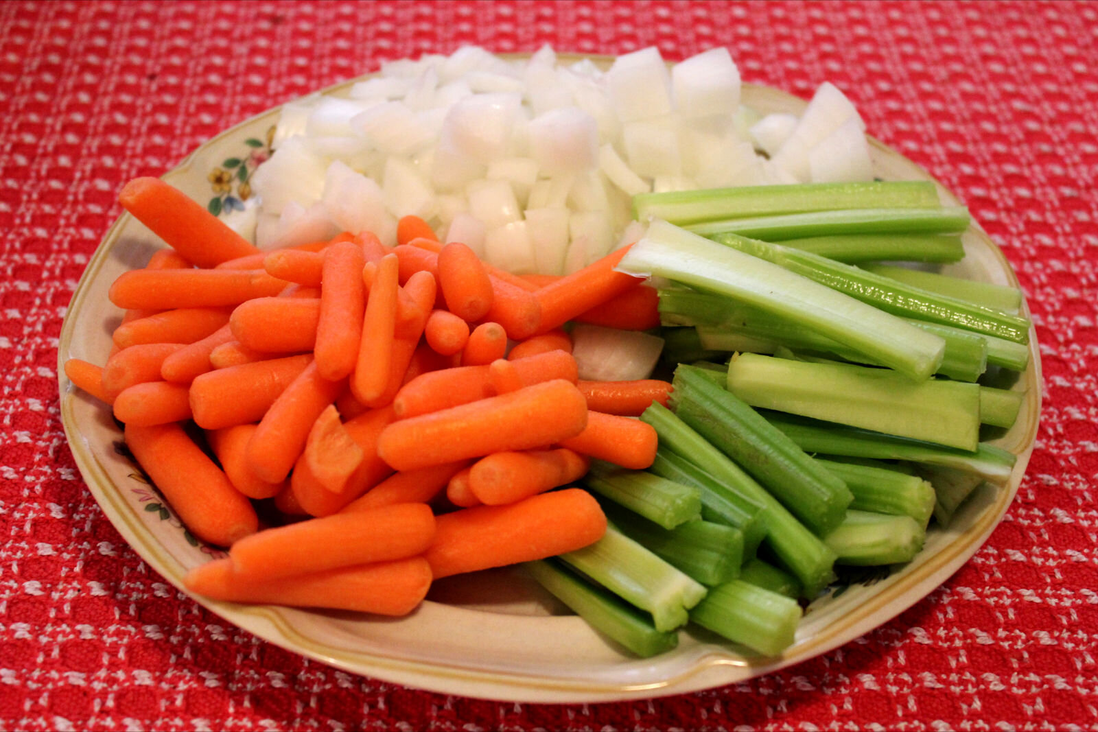 Очищенные овощи