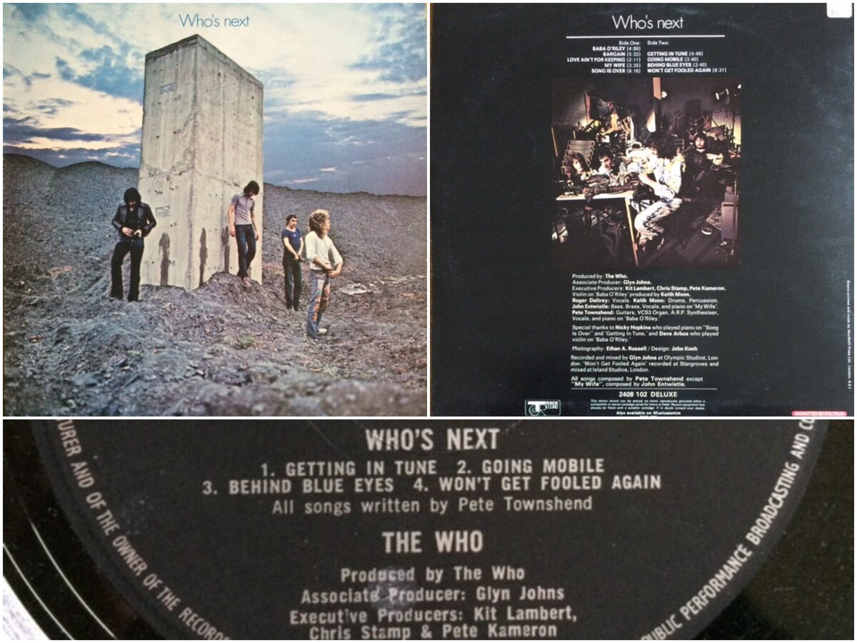 Обложка виниловой пластинки группы The Who «Who's Next». www.discogs.com
